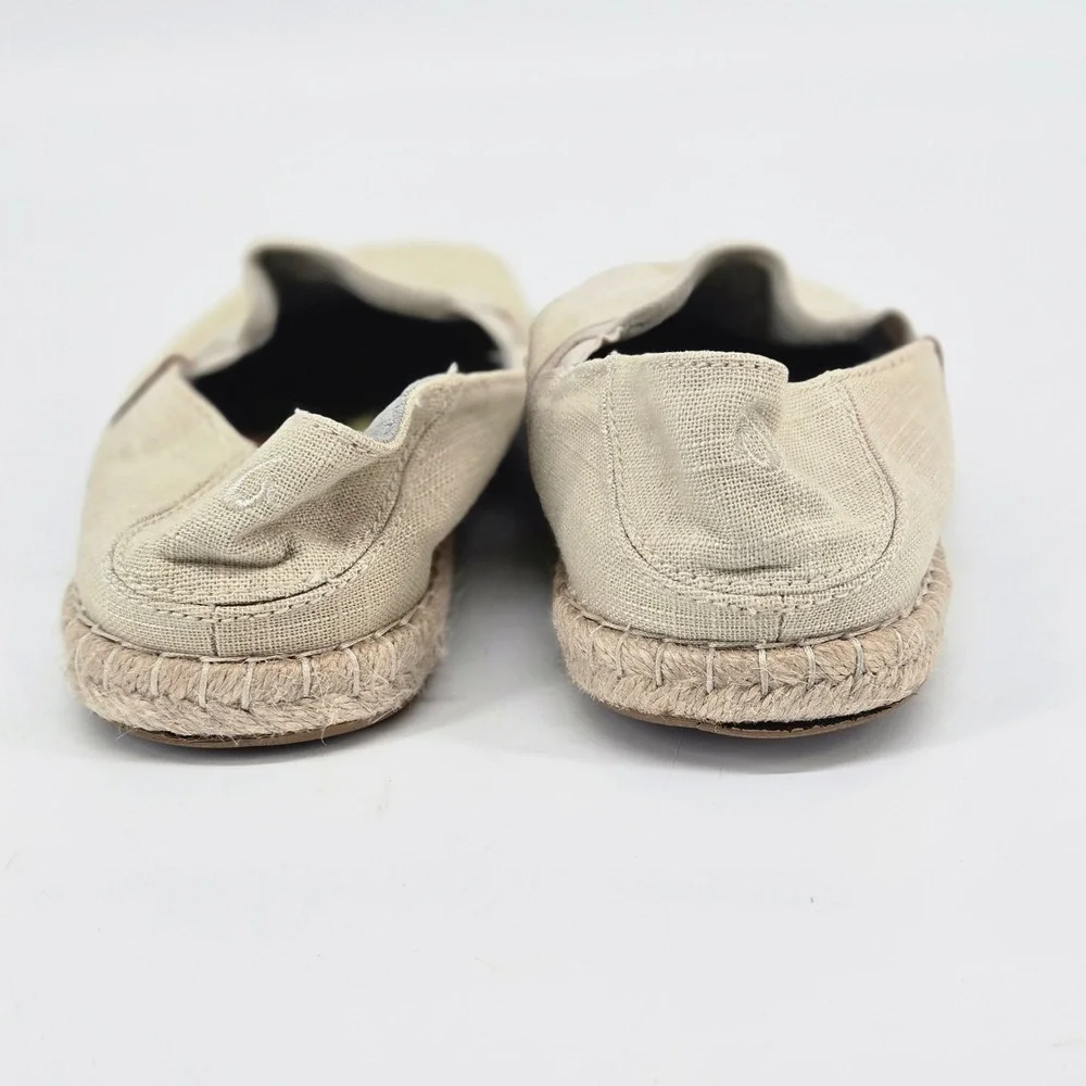 Olukai Kaula Paa Kapa Oatmeal Beige Espadrille Slip On Shoes Flats Women 8 VGUC